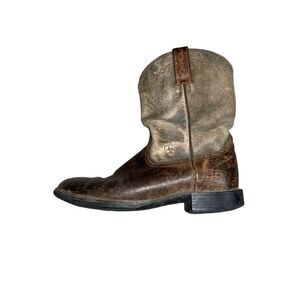 Ariat Rambler Square Toe Oiled Leather Cowboy Boot Weathered Taupe Brown Western